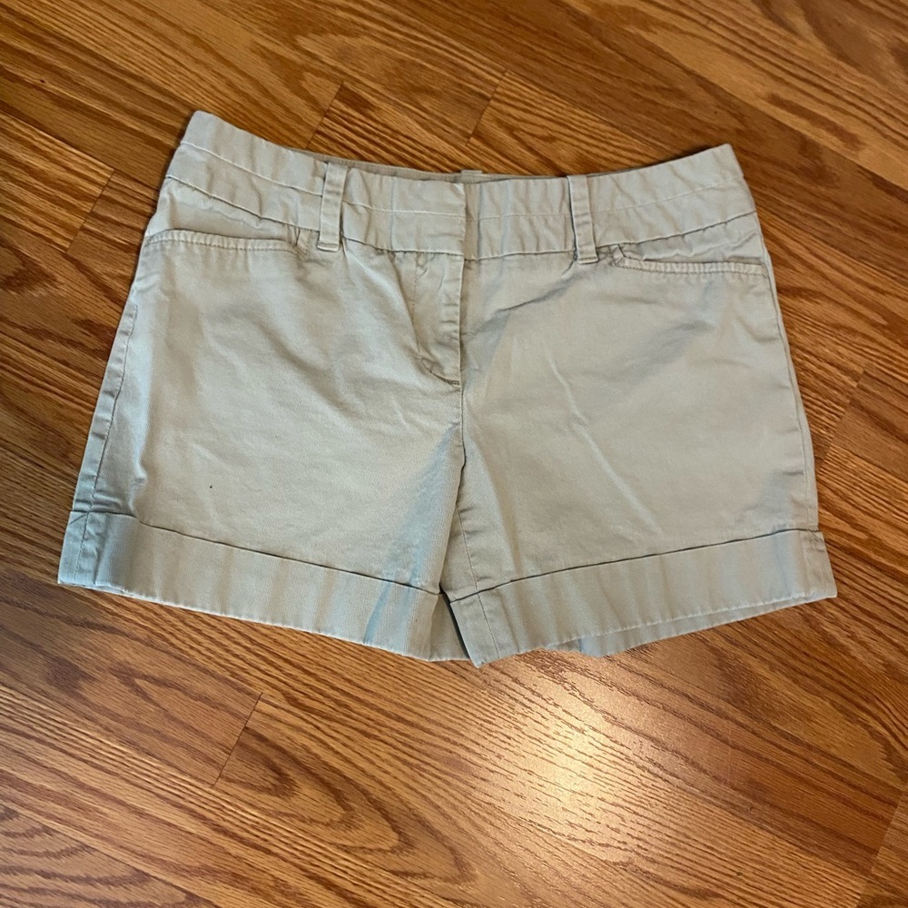 The Limited Tan Shorts Tailored Cotton Blend